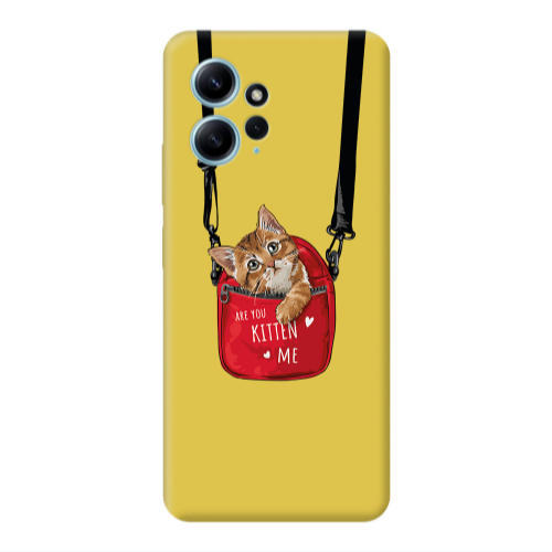 Xiaomi Redmi Note 12 4G Kitten Me Yellow Colored Silicone TPU Θήκη
