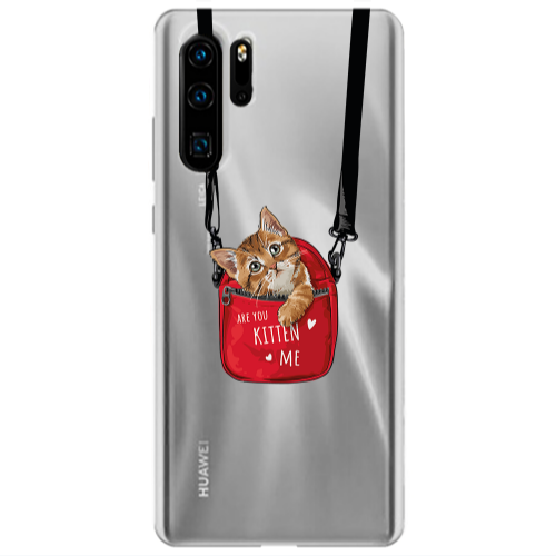 Huawei P30 Pro Kitten Me Transparent Silicone TPU Θήκη
