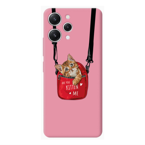 Xiaomi Redmi 12 Kitten Me Pink Colored Silicone TPU Θήκη