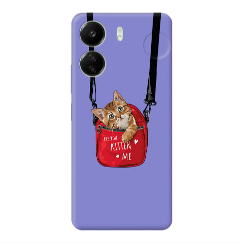 Xiaomi Redmi 13C Kitten Me Purple Colored Silicone TPU Θήκη
