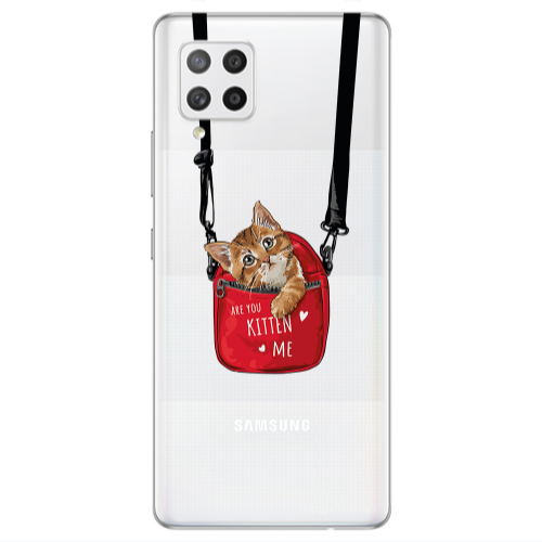 Samsung A42 5G Kitten Me Transparent Silicone TPU Θήκη