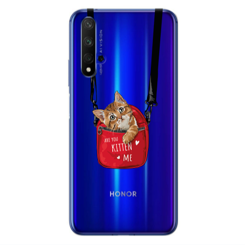 Huawei Nova 5 T Kitten Me Transparent Silicone TPU Θήκη