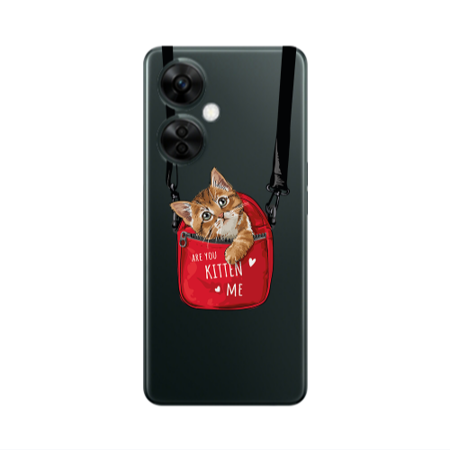 Oneplus Nord CE 3 Lite 5G Kitten Me Transparent Silicone TPU Θήκη