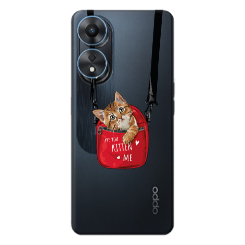 Oppo A 98 Kitten Me Transparent Silicone TPU Θήκη