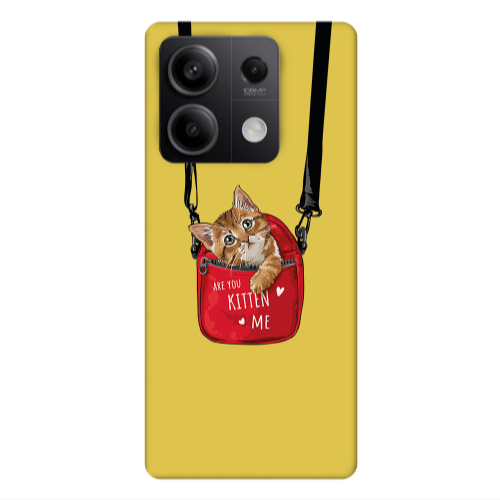 Xiaomi Redmi Note 13 5G Kitten Me Yellow Colored Silicone TPU Θήκη