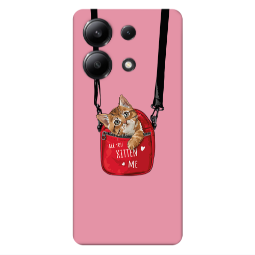 Xiaomi Redmi Note 13 4G Kitten Me Pink Colored Silicone TPU Θήκη