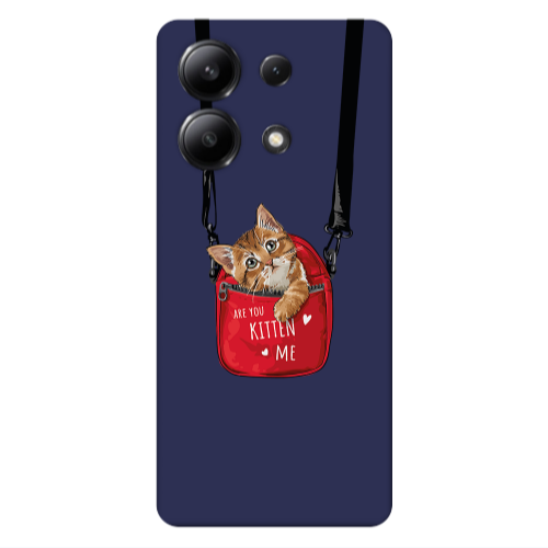 Xiaomi Redmi Note 13 4G Kitten Me Dark blue Colored Silicone TPU Θήκη