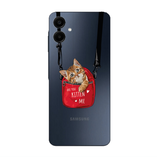 Samsung A06 Kitten Me Transparent Silicone TPU Θήκη