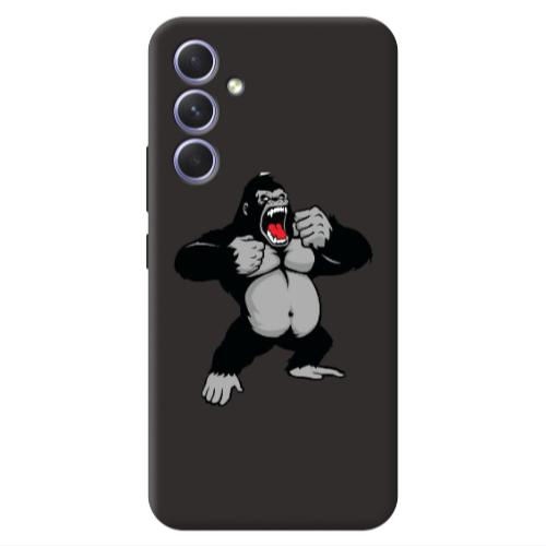 Samsung A36 Angry Gorilla2 Black Colored Silicone TPU Θήκη
