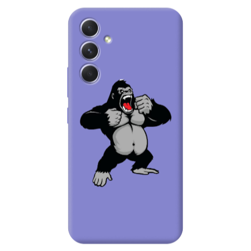 Samsung A56 Angry Gorilla2 Purple Colored Silicone TPU Θήκη