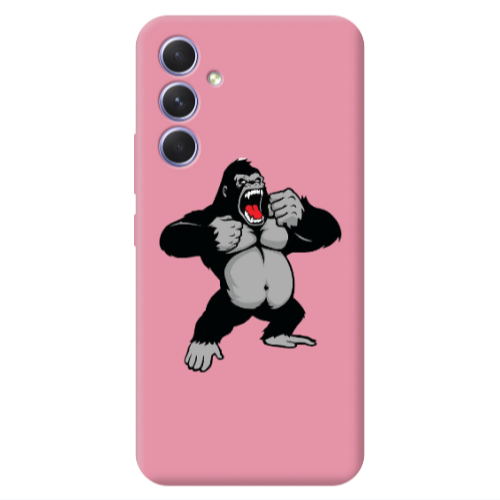 Samsung A56 Angry Gorilla2 Pink Colored Silicone TPU Θήκη