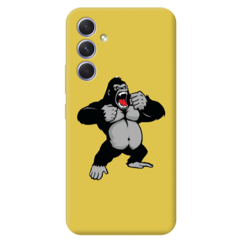 Samsung A56 Angry Gorilla2 Yellow Colored Silicone TPU Θήκη