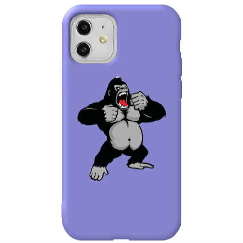Apple iPhone 11  Angry Gorilla2 Purple Colored Silicone TPU Θήκη
