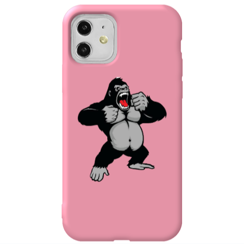 Apple iPhone 11  Angry Gorilla2 Pink Colored Silicone TPU Θήκη
