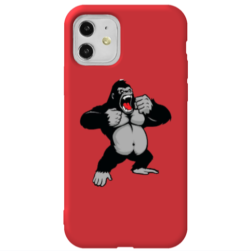 Apple iPhone 11  Angry Gorilla2 Red Colored Silicone TPU Θήκη