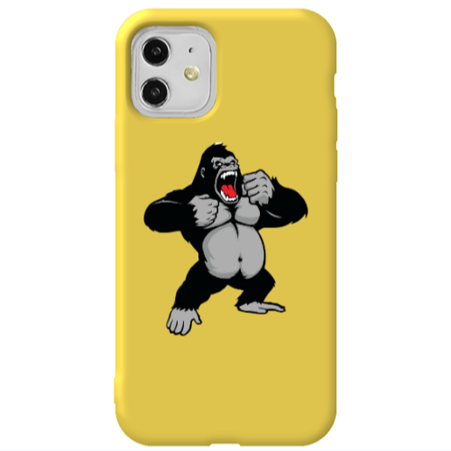 Apple iPhone 11  Angry Gorilla2 Yellow Colored Silicone TPU Θήκη