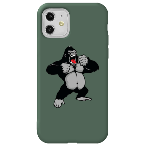 Apple iPhone 11  Angry Gorilla2 Dark Green Colored Silicone TPU Θήκη