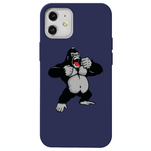 Apple iPhone 12 Angry Gorilla2 Dark blue Colored Silicone TPU Θήκη