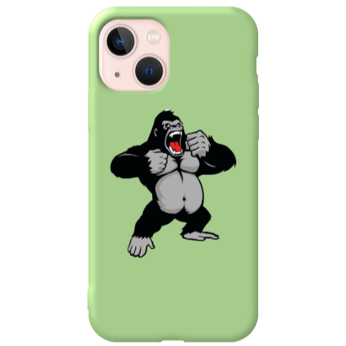 Apple iPhone 13 Angry Gorilla2 Light Green Colored Silicone TPU Θήκη