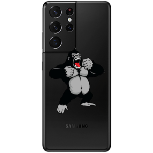 Samsung S21 Ultra Angry Gorilla2 Transparent Silicone TPU Θήκη