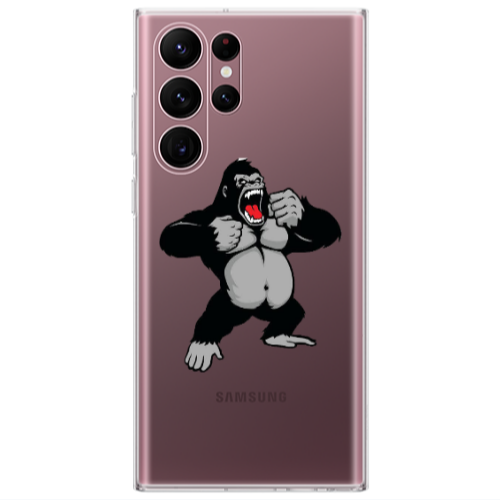 Samsung S22 Ultra Angry Gorilla2 Transparent Silicone TPU Θήκη