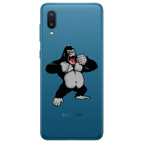 Samsung A02 Angry Gorilla2 Transparent Silicone TPU Θήκη