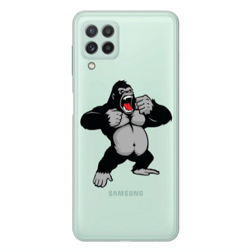 Samsung A22 4G Angry Gorilla2 Transparent Silicone TPU Θήκη