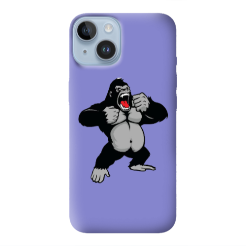 Apple iPhone 14  Angry Gorilla2 Purple Colored Silicone TPU Θήκη