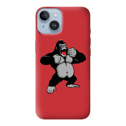 Apple iPhone 14 Plus Angry Gorilla2 Red Colored Silicone TPU Θήκη