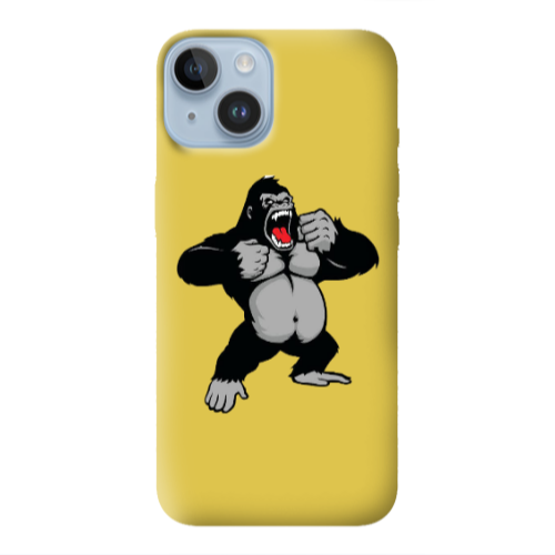 Apple iPhone 14 Plus Angry Gorilla2 Yellow Colored Silicone TPU Θήκη