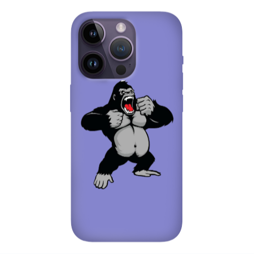 Apple iPhone 14 Pro  Angry Gorilla2 Purple Colored Silicone TPU Θήκη