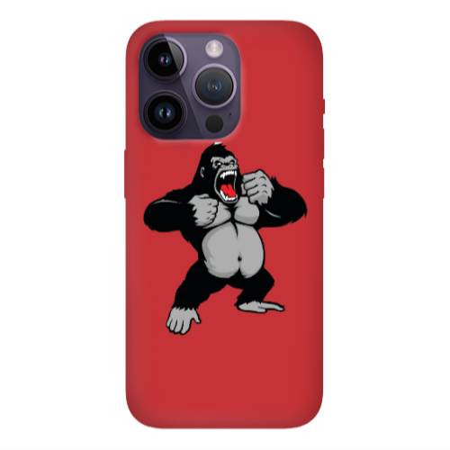 Apple iPhone 14 Pro  Angry Gorilla2 Red Colored Silicone TPU Θήκη