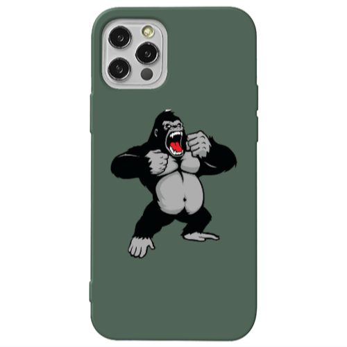 Apple iPhone 13 Pro Angry Gorilla2 Dark Green Colored Silicone TPU Θήκη