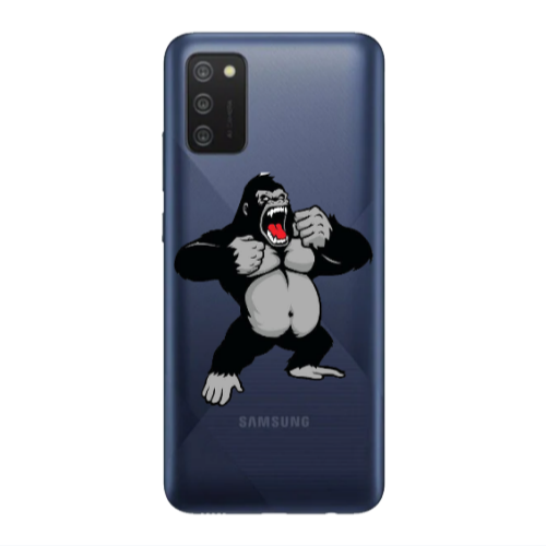 Samsung A03S Angry Gorilla2 Transparent Silicone TPU Θήκη