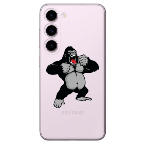 Samsung S23 Angry Gorilla2 Transparent Silicone TPU Θήκη