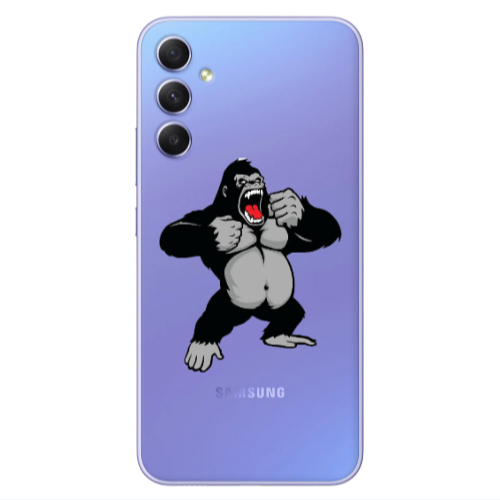 Samsung A34 Angry Gorilla2 Transparent Silicone TPU Θήκη