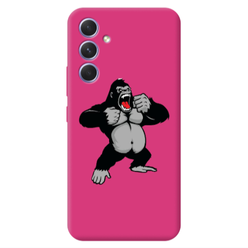 Samsung A54 Angry Gorilla2 Fuchsia Colored Silicone TPU Θήκη