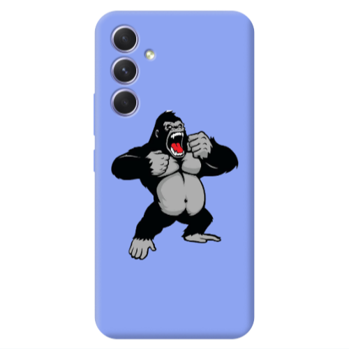 Samsung A54 Angry Gorilla2 Light Purple Colored Silicone TPU Θήκη