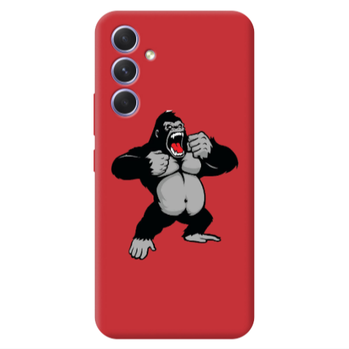 Samsung A54 Angry Gorilla2 Red Colored Silicone TPU Θήκη