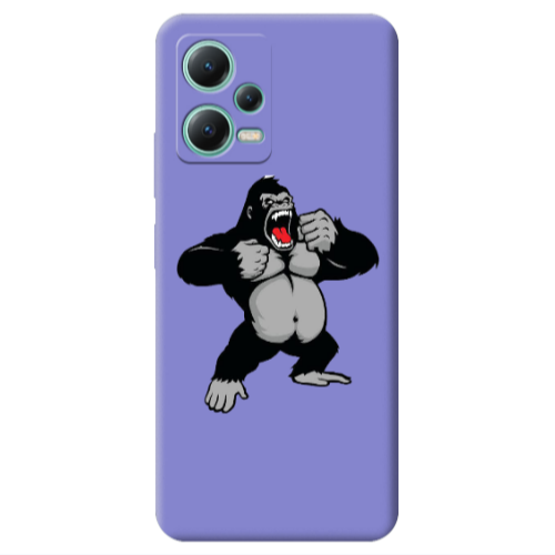 Xiaomi Redmi Note 12 Pro 5G Angry Gorilla2 Purple Colored Silicone TPU Θήκη
