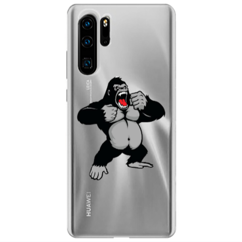 Huawei P30 Pro Angry Gorilla2 Transparent Silicone TPU Θήκη