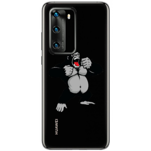 Huawei P40 Angry Gorilla2 Transparent Silicone TPU Θήκη