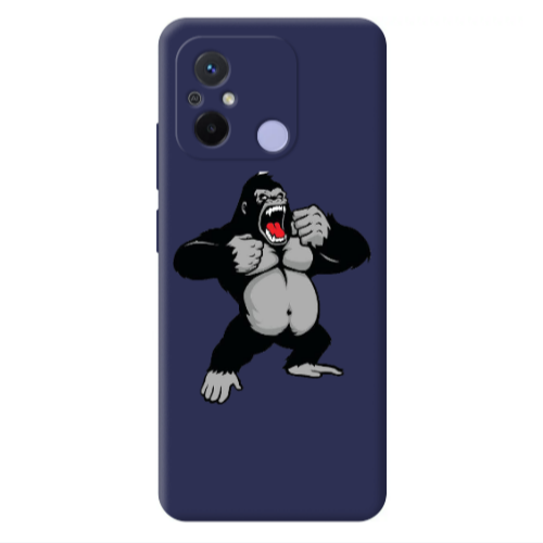 Xiaomi Redmi 12C Angry Gorilla2 Dark blue Colored Silicone TPU Θήκη