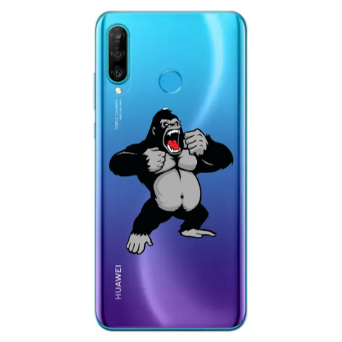 Huawei P30 Lite Angry Gorilla2 Transparent Silicone TPU Θήκη