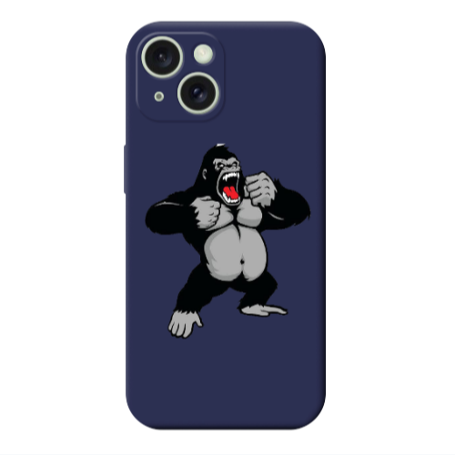 Apple iPhone 15 Plus Angry Gorilla2 Dark blue Colored Silicone TPU Θήκη