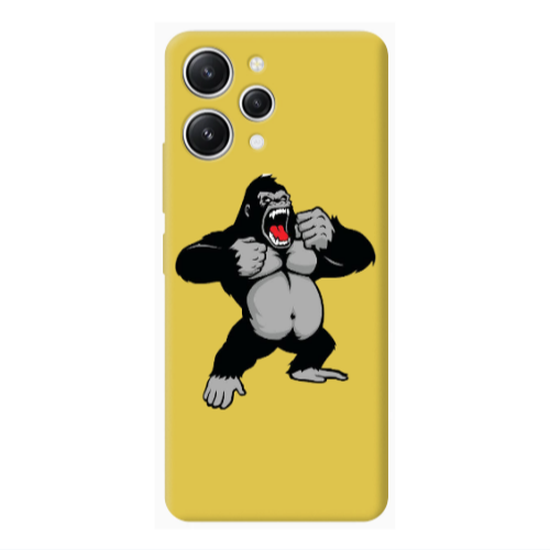 Xiaomi Redmi 12 Angry Gorilla2 Yellow Colored Silicone TPU Θήκη