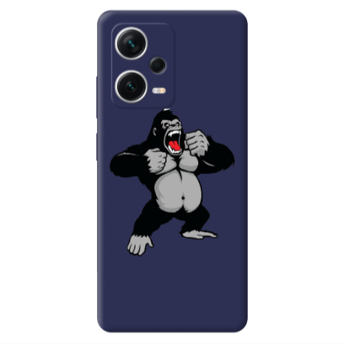 Xiaomi Poco X5 Angry Gorilla2 Dark blue Colored Silicone TPU Θήκη