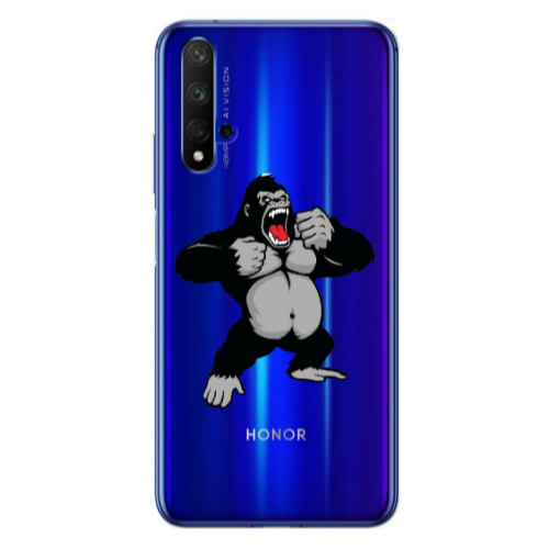 Huawei Nova 5 T Angry Gorilla2 Transparent Silicone TPU Θήκη