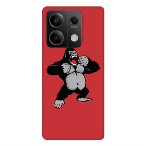 Xiaomi Redmi Note 13 5G Angry Gorilla2 Red Colored Silicone TPU Θήκη