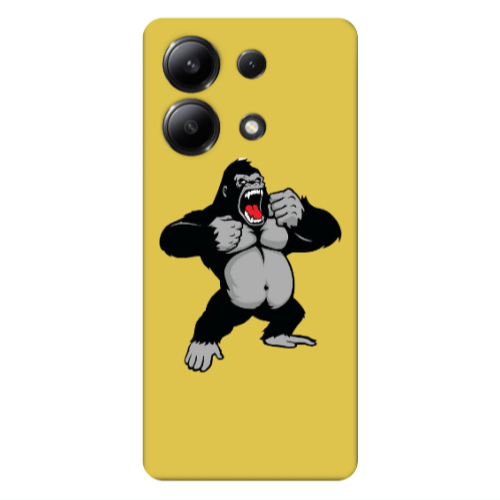 Xiaomi Redmi Note 13 4G Angry Gorilla2 Yellow Colored Silicone TPU Θήκη